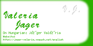 valeria jager business card